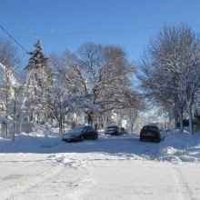 Patterson and Jenifer Streets on December 21, 2012. Even the side streets were relatively passable only 12 hours after the snows had stopped.