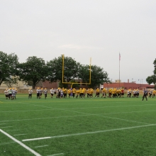East High School Football returns to Breese Stevens Field, absent since 1975, with a scrimmage on August 8, 2015.