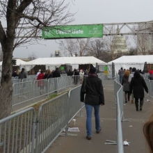 The Green Gate where ticket holders could stand in areas behind the seated crowd near the Capitol at the second Inauguration of President Barack Obama - January 21, 2013.