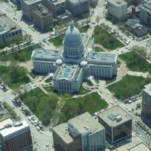 The Wisconsin Capitol in on a mid-spring day 2013. Courtesy: Jennie Masten