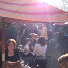 It feels like summer on the patio of Mickey’s Tavern as they host an event May 10, 2012 during Madison Craft Beer Week.