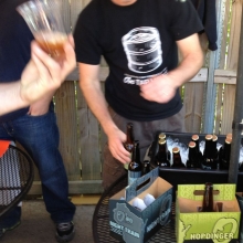 O’so poured samples of their creamy and dark “Night Train” and pale ale “Hopdinger”.