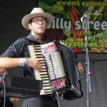 A Mother Falcon Accordion player.