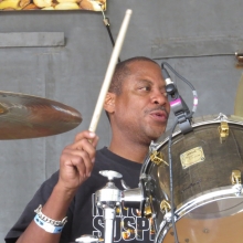 New Orleans Suspects drummer "Mean" Willie Green who also hits the skins for the Neville Brothers Band.