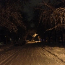 A view up the hill in the 1000 block of Jenifer Street, Thursday December 20, 2012.