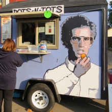 While few reports exist of the quality of the food, the visual of this food cart was a favorite on social media sites at the Willy Street Fair, September 14, 2014.