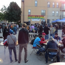The Underground Stage between acts at the Willy Street Fair, September 14, 2014.