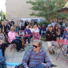 The Folk Stage is always well-attended at the Willy Street Fair, September 14, 2014.