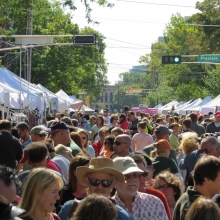 Looking East  from the 900 block during the Willy Street Fair, September 14, 2014.