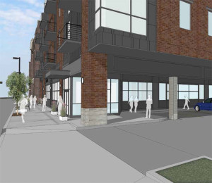 A ground-level view of the 4-story portion that will sit on Willy street. Courtesy: Baldwin Development Group