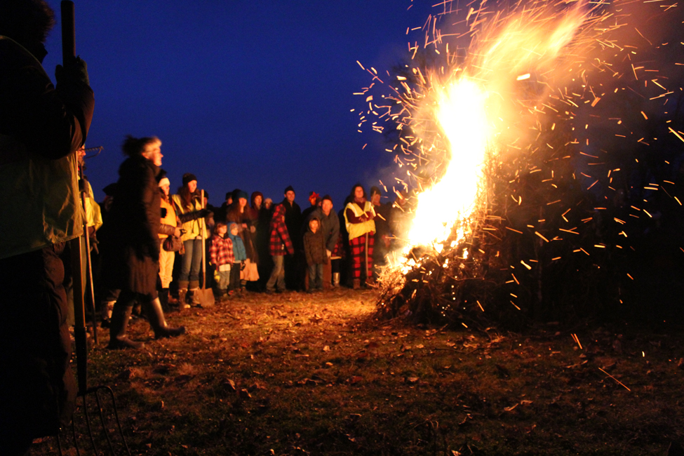 The twice annual Solstice bonfire at Olbrich Park. This celebrated the Winter Solsice. December 22, 2015.