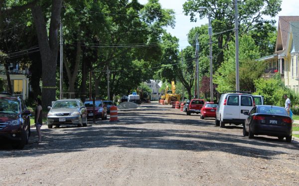 Jenifer Street in June in the early stages of reconstruction. Project is now at peak apocalypse.